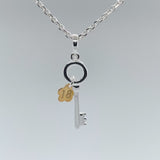 Silver 18th Birthday Key Necklace www.urbanpizazz.co.uk