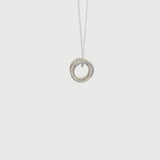 Cubic Zirconia Multi Circle Silver Necklace