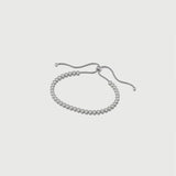 Silver Classic Cubic Zirconia Bolo Bracelet