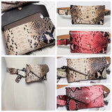 Stylish Snake Skin Patterned Belt Purse