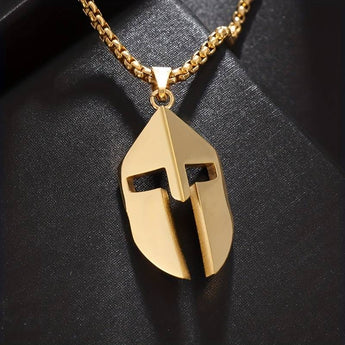 Gold Colour Spartan Warrior Helmet Pendant 