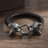 Norse Wolf Head Bracelet